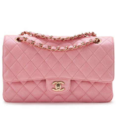 chanel pink gold iridescent flap|Chanel handbags flap.